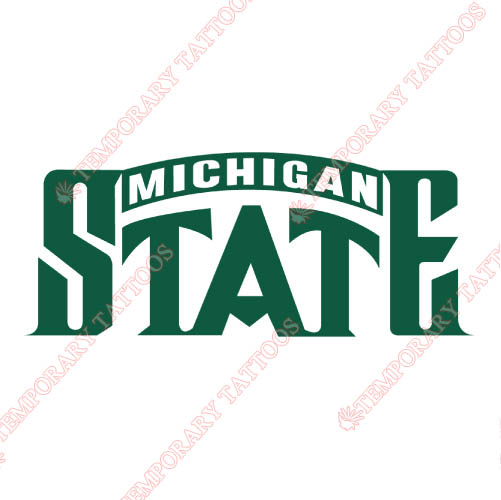 Michigan State Spartans Customize Temporary Tattoos Stickers NO.5058